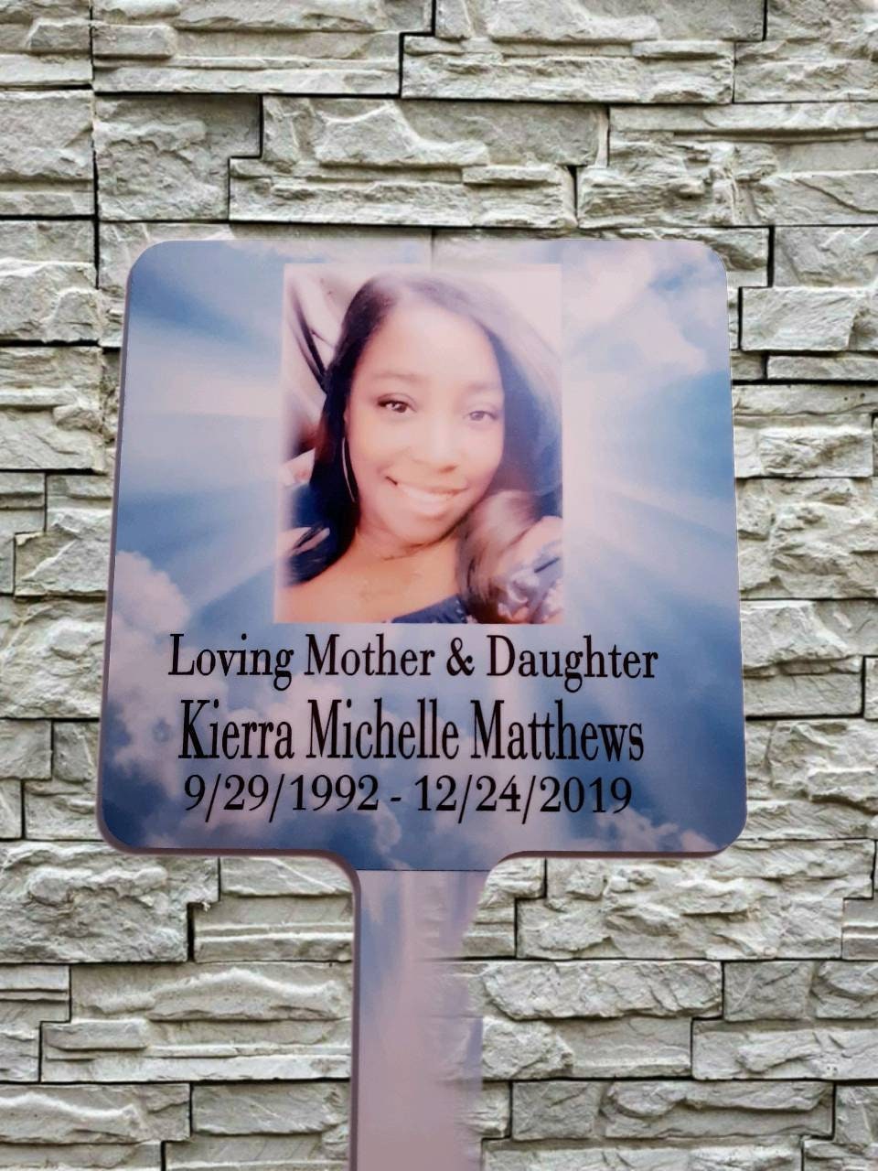 Grave Marker Personalized w/ Your Photo Picture Memorial Etsy