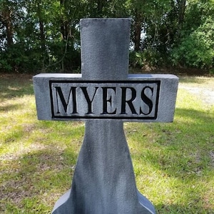 LARGE Michael Myers Tombstone... Authentic Handmade Halloween Tombstone Prop Halloween Decor Yard Art