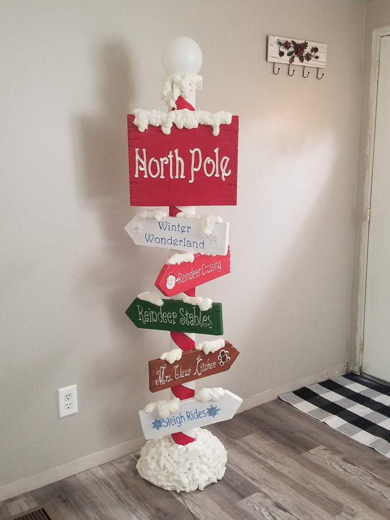 Photo shows item completely assembled indoors and ready for Christmas.