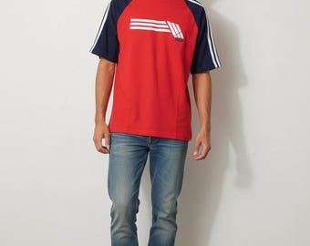 Vintage Adidas T Shirt XXL Rare Nineties Pre Equipment 3 Stripes Logo Retro Streetwear