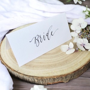 Tarjetas de lugar escritas a mano // Nombres de lugares, ajustes de lugar para bodas, conferencias, cumpleaños, despedidas de soltera, baby showers