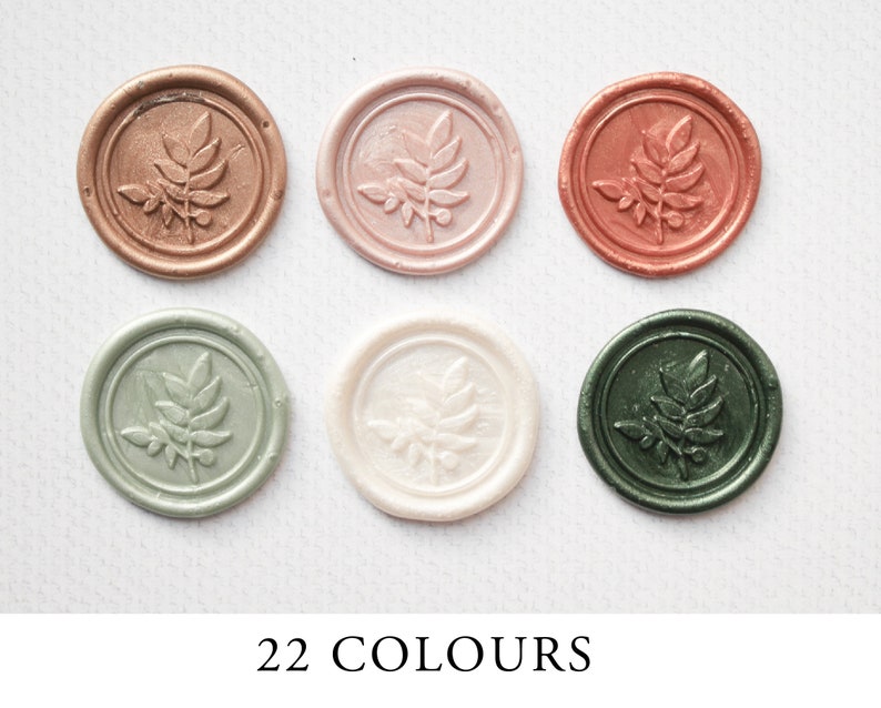 Sage Self Adhesive Wax Seal // Wax Seal Stamp, Wax Stamp, Wedding Stamp, Wedding Invitation, Sealing Wax, Envelope Seal image 1