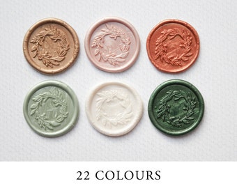 Laurel Wreath Self Adhesive Wax Seal // Wax Seal Stamp, Wax Stamp, Wedding Stamp, Wedding Invitation, Sealing Wax, Envelope Seal