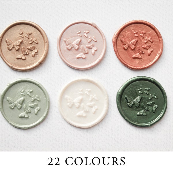 Butterfly Self Adhesive Wax Seal // Wax Seal Stamp, Wax Stamp, Wedding Stamp, Wedding Invitation, Sealing Wax, Envelope Seal