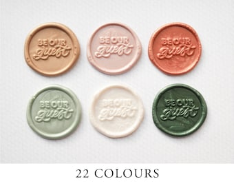 Be Our Guest Wax Seals: Self Adhesive Envelope Stickers for Wedding Invitations & Stationery