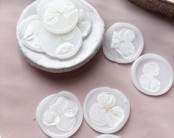 Cachets de cire hortensia : enveloppes autocollantes auto-adhésives pour faire-part de mariage et papeterie