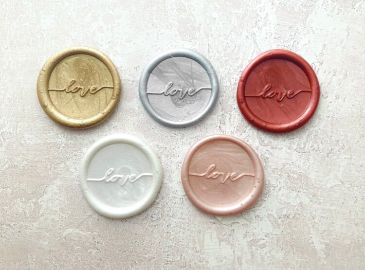 Love Self Adhesive Wax Seal