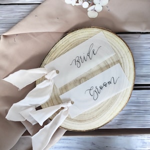 Handwritten Place Cards on Vellum Card // Place Names, Place Settings for Weddings, Conferences, Birthdays, Hen Parties, Baby Showers