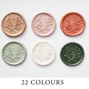 Eucalyptus Self Adhesive Wax Seal // Wax Seal Stamp, Wax Stamp, Wedding Stamp, Wedding Invitation, Sealing Wax, Envelope Seal