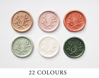 Eucalyptus Self Adhesive Wax Seals // Envelope Stamps for Wedding Invitations, Stationery, Greeting Cards, Letters, Gift Wrap & Occasions