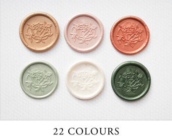 Peony Self Adhesive Wax Seal // Wax Seal Stamp, Wax Stamp, Wedding Stamp, Wedding Invitation, Sealing Wax, Envelope Seal