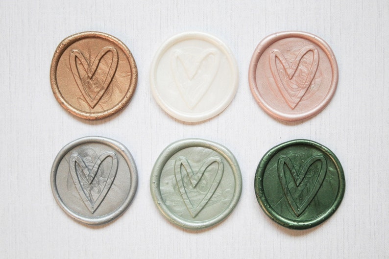 Heart Self Adhesive Wax Seal 