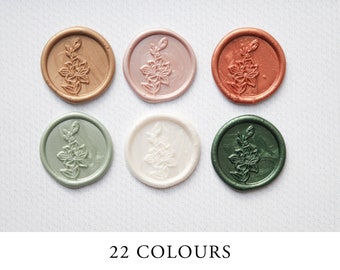 Magnolia Self Adhesive Wax Seal // Wax Seal Stamp, Wax Stamp, Wedding Stamp, Wedding Invitation, Sealing Wax, Envelope Seal