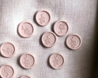 UNIQOOO 50 Adesivi Per Sigilli In Cera 3D – Motivo Magnolia Bianco Neve, Autoadesivi Per Inviti Di Nozze, Buste E Pacchetti Regalo