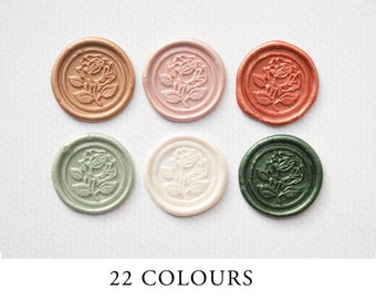 Rose Self Adhesive Wax Seal // Wax Seal Stamp, Wax Stamp, Wedding Stamp, Wedding Invitation, Sealing Wax, Envelope Seal