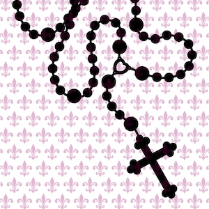 Rosary Catholic SVG PNG Cricut/Silhouette/Laser Engraving Digital File