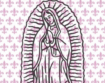 Download Virgin Mary Svg Png Etsy