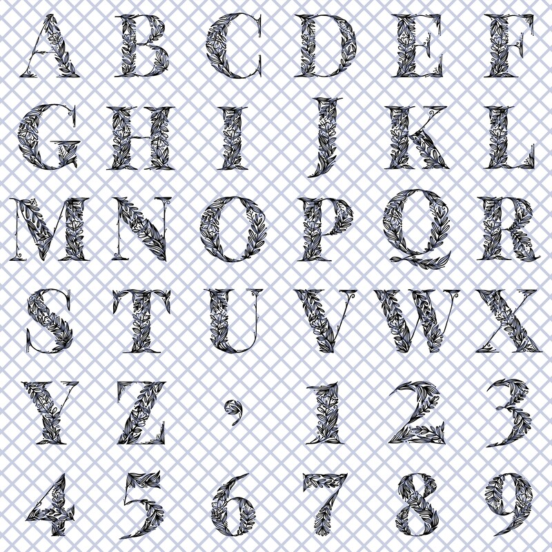 Pattern Letters Svg Pattern Alphabet Svg - Etsy