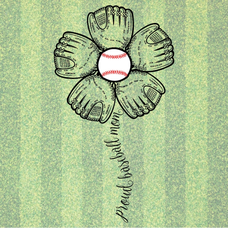 Download SVG Proud Baseball Mom Flower SVG Design Cricut Silhouette ...