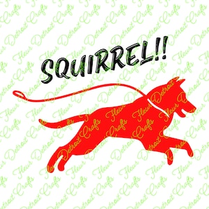 Squirrel!! Dog Chasing Squirrel Walking SVG, PNG