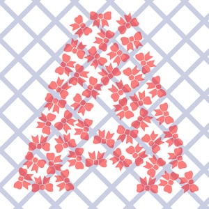 Bows Filled Alphabet A-Z for Monograms SVG Design Cricut Silhouette Cut File