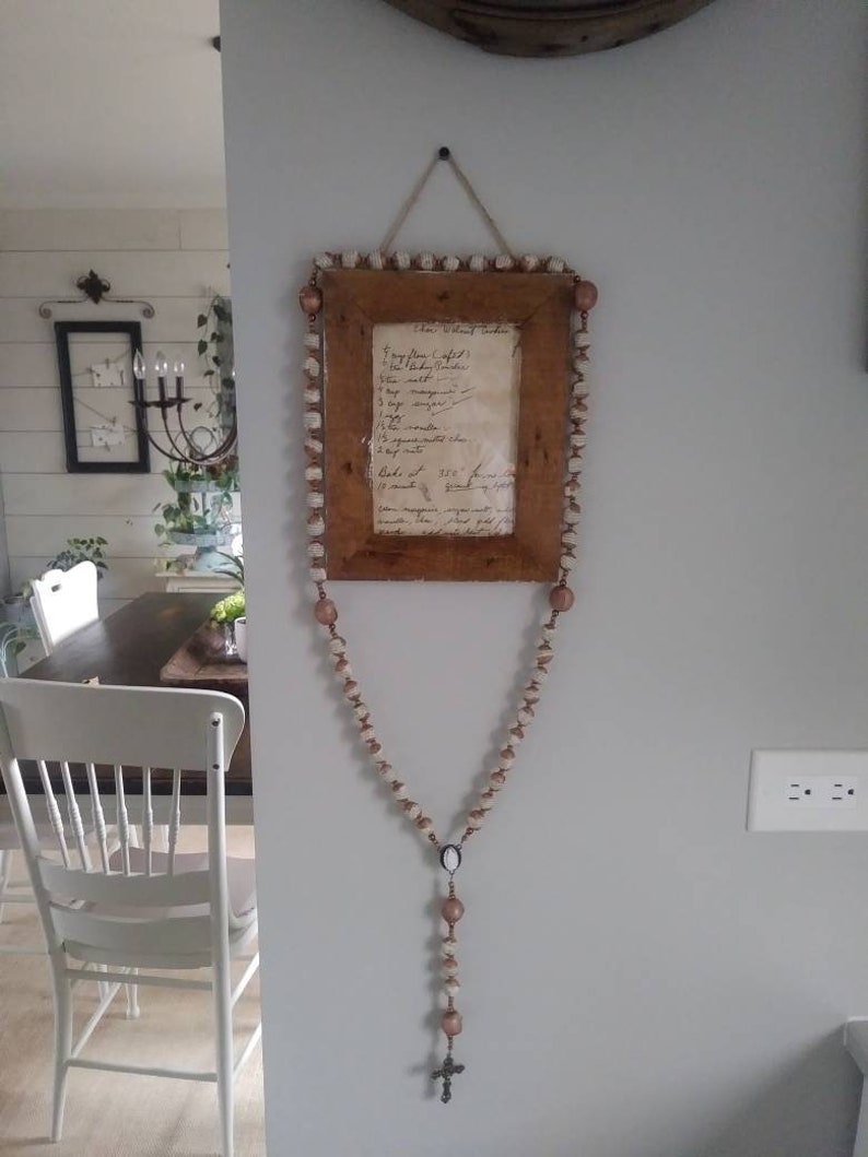 Handmade wall rosary.Large rosary.wall rosary.home decor | Etsy