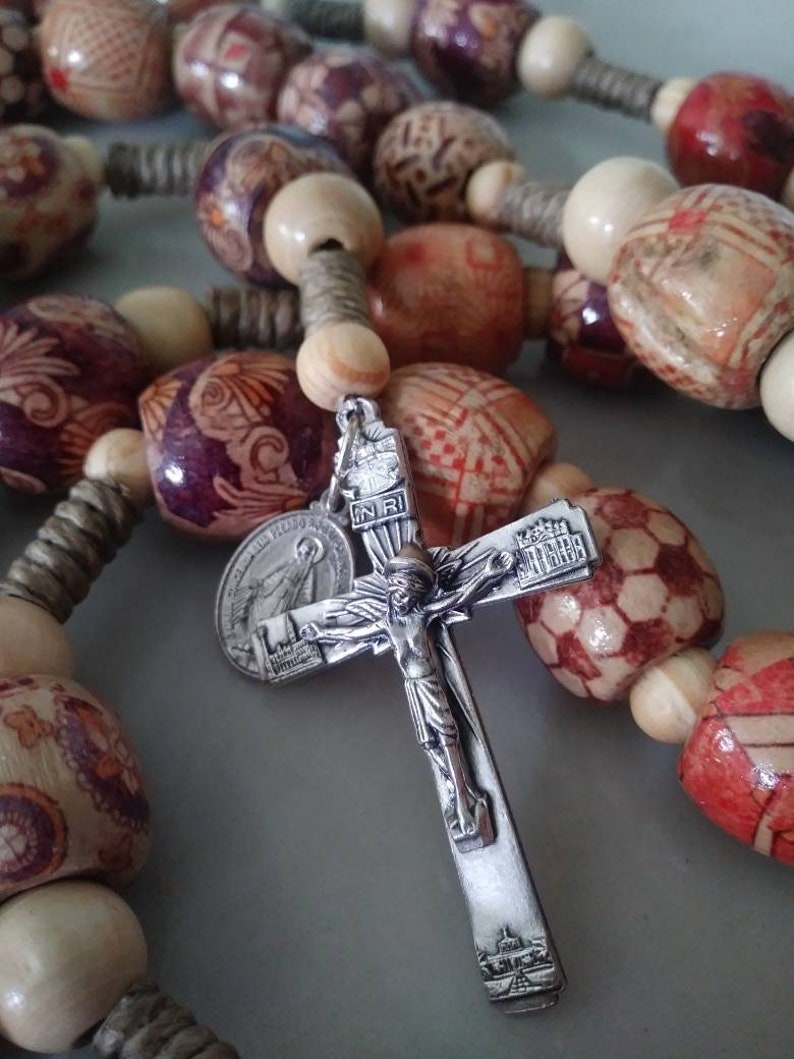 Beautiful handmade rosary. Wall rosary. Catholic rosary. Wood | Etsy