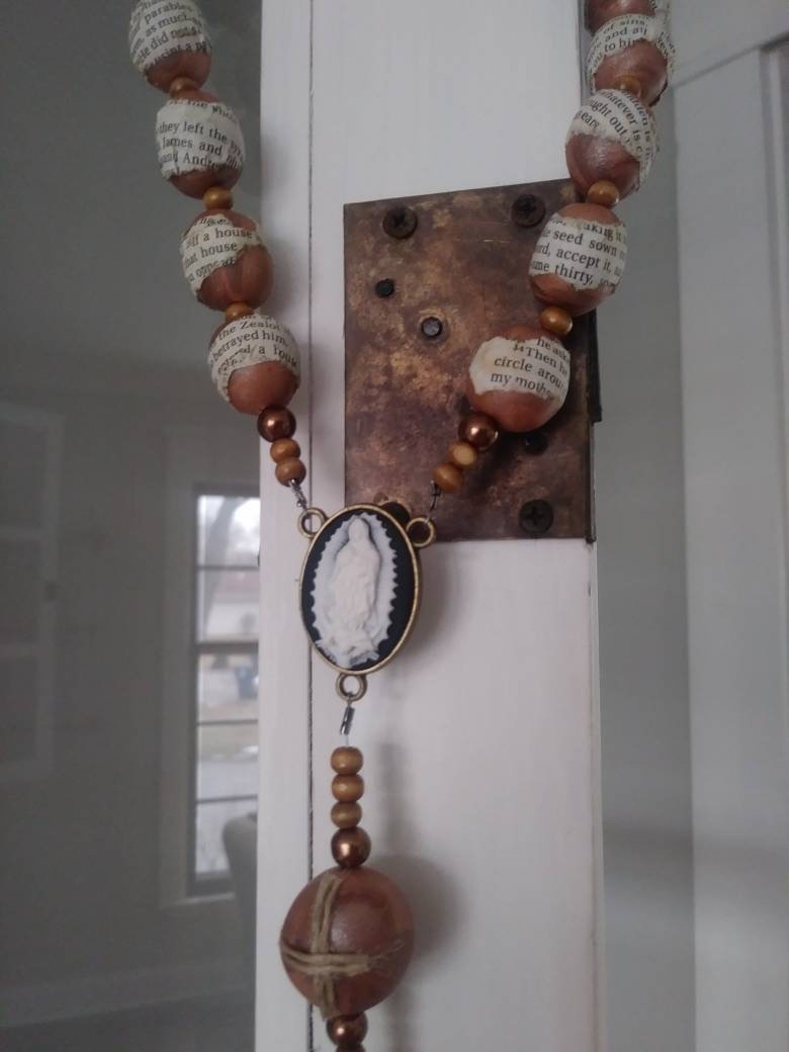 Handmade wall rosary.Large rosary.wall rosary.home decor Etsy