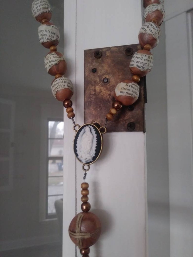 Handmade wall rosary.Large rosary.wall rosary.home decor | Etsy