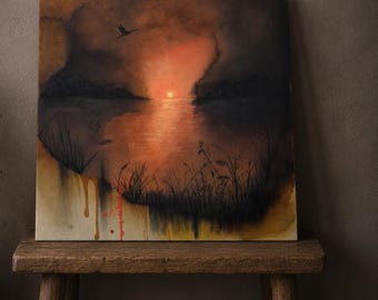 Abstrakter Sonnenuntergang "zwischen Licht und Stille"