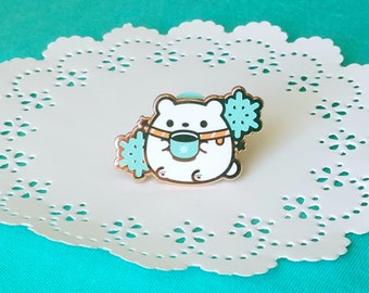 Chocolate Pepbearmint Tea Enamel Pin