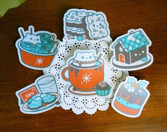 Chocolate Pepbearmint Tea and Friends Stickers