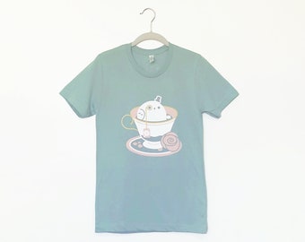 Owl Grey Rose Tea Shirt