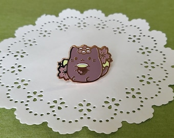Adzuki Meowtcha Tea Enamel Pin