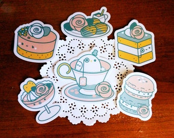 Owl Grey Rose Tea and Friends Stickers