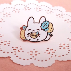 Strawbunny Mint Tea Enamel Pin