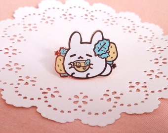 Strawbunny Mint Tea Enamel Pin