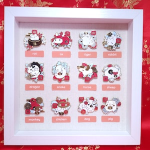 Chinese Zodiac Animals Enamel Pin, Lunar New Year