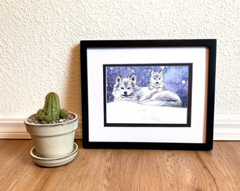 Wolves Art, Wolves Print, Wolves Painting, Animal Art, Watercolor Painting, Art Print, Home Decor, Wall Decor, Wall Art, Nursery Art