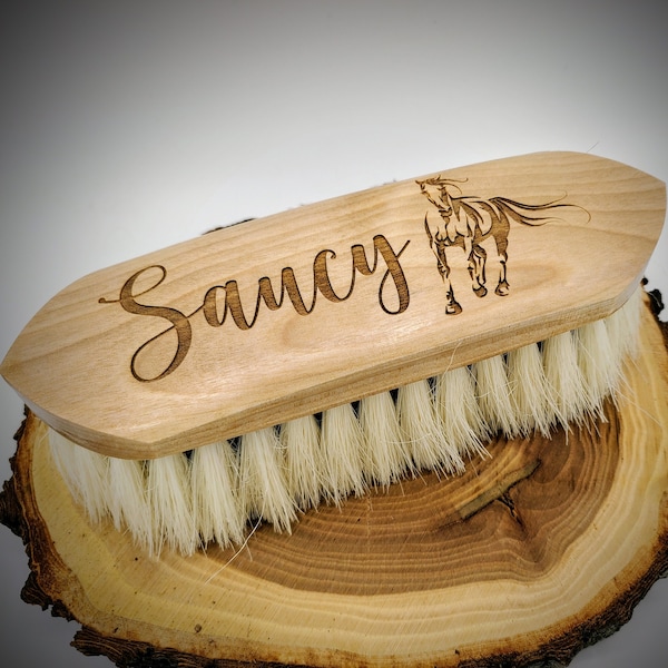 Beautiful Custom Engraved Horse Brushes, Grooming Tools, Christmas Gift, Stocking Stuffer, Laser Engraved