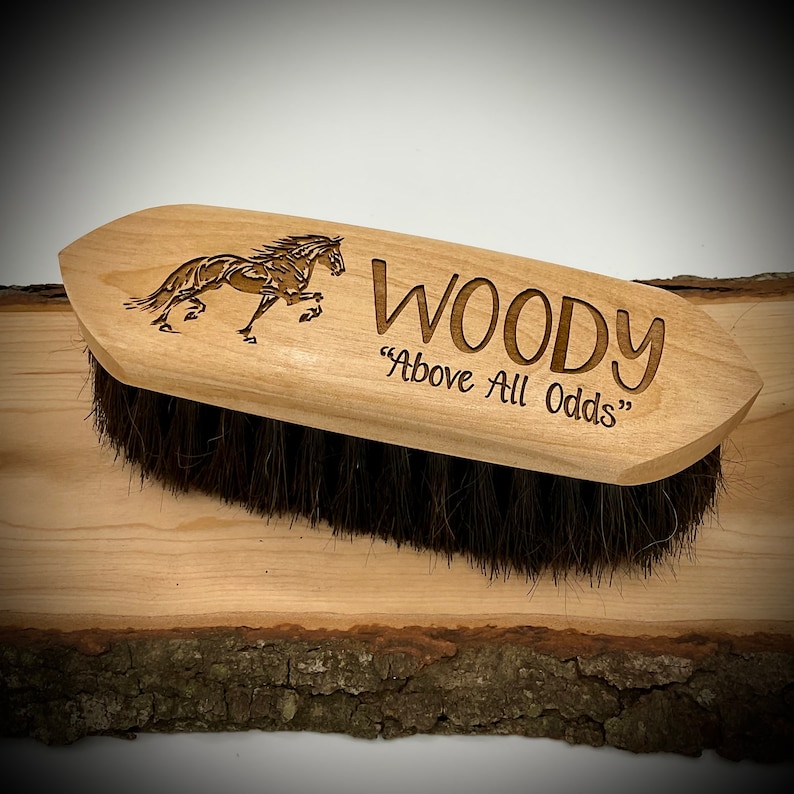 Beautiful Custom Engraved Horse Brush soft Finishing Brushes Etsy