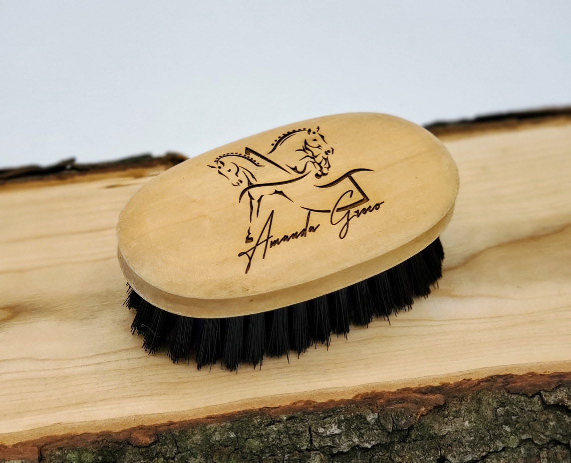 Beautiful Custom Engraved Horse Brush FACE BRUSH Etsy