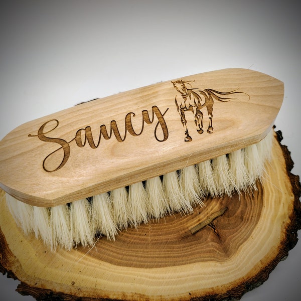 Beautiful Custom Engraved Horse Brushes, Grooming Tools, Christmas Gift, Stocking Stuffer, Laser Engraved