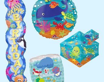 Under the Sea Balloons | ONEder the Sea First Birthday Party Decorations