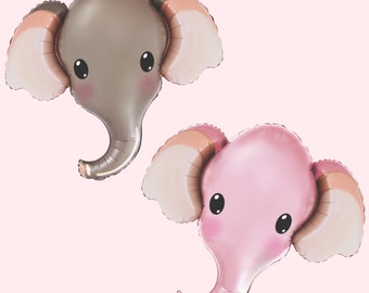 Elephant Balloons | Jungle Safari Birthday Party Decorations | Two Wild Party Decor | Wild One Party Supplies | Jungle Baby Shower Decor