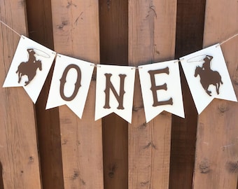 Rodeo Highchair Banner | My First Rodeo Birthday Party Decorations | Cowboy Party Supplies | Western First Birthday | Second Rodeo Party