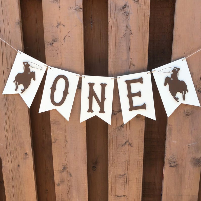 Rodeo Highchair Banner | My First Rodeo Birthday Party Decorations | Cowboy Party Supplies | Western First Birthday | Second Rodeo Party image 1