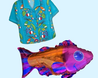 Fishing Balloons | O-Fish-Ally One Birthday Party Decoration | The Big One Party Supplies | Fish Birthday Party Decor | Pink Fish Party