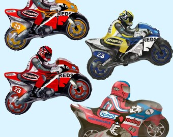 Moto Racing Motorcycle Balloons | Motorcycle Birthday Party Decoration | Dirt Bike Party Supplies | Born 2 Ride Party Decor | Two Fast Decor