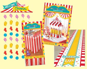 Carnival Decoration Bundle | Carnival Birthday Party Decorations | Circus Party Supplies | Backyard Carnival